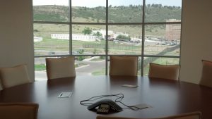 Conference room with round table
