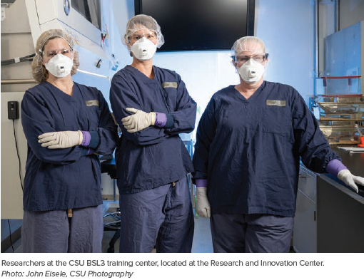 Researchers at the CSU BSL3 training center